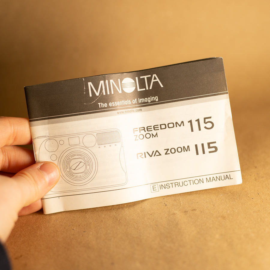 Original Minolta Riva Zoom 115 Instruction Manual