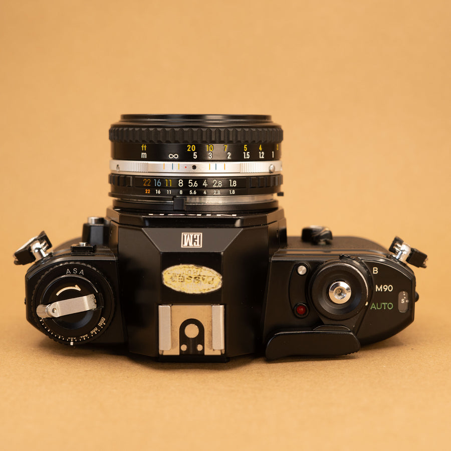 Nikon EM 35mm SLR Film Camera with 50mm f/1.8 Lens - Refurbished