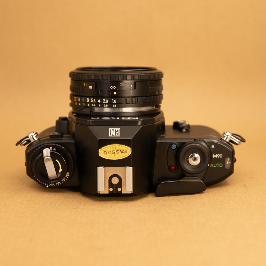 Nikon EM 35mm SLR Film Camera with 50mm Lens Refurbished