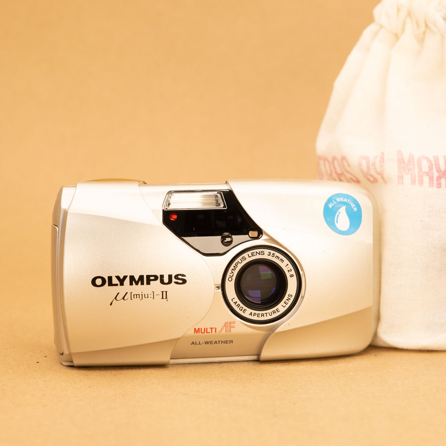 Olympus Mju II in Champagne 35mm Point and Shoot Film Camera