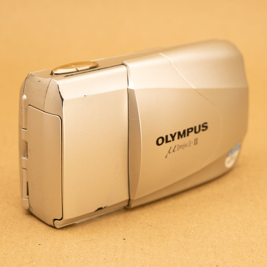 Olympus Mju II in Champagne 35mm Point and Shoot Film Camera