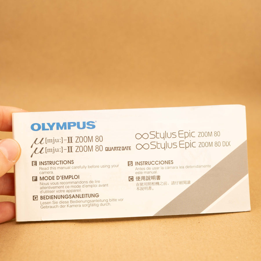 Original Olympus Mju II Zoom 80 Instruction Manual