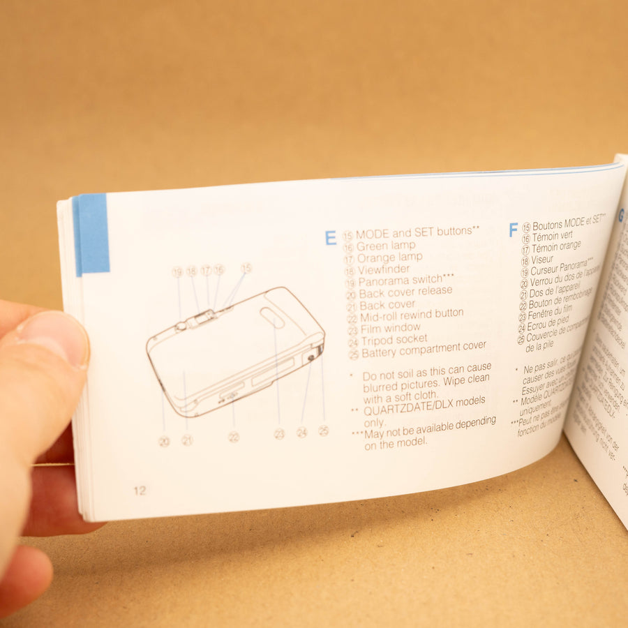 Original Olympus Mju II Zoom 80 Instruction Manual