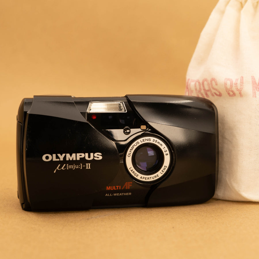 OLYMPUS μ[mju:] フィルムカメラ Olympus Mju II 35mm Point and Shoot with Roll of Film