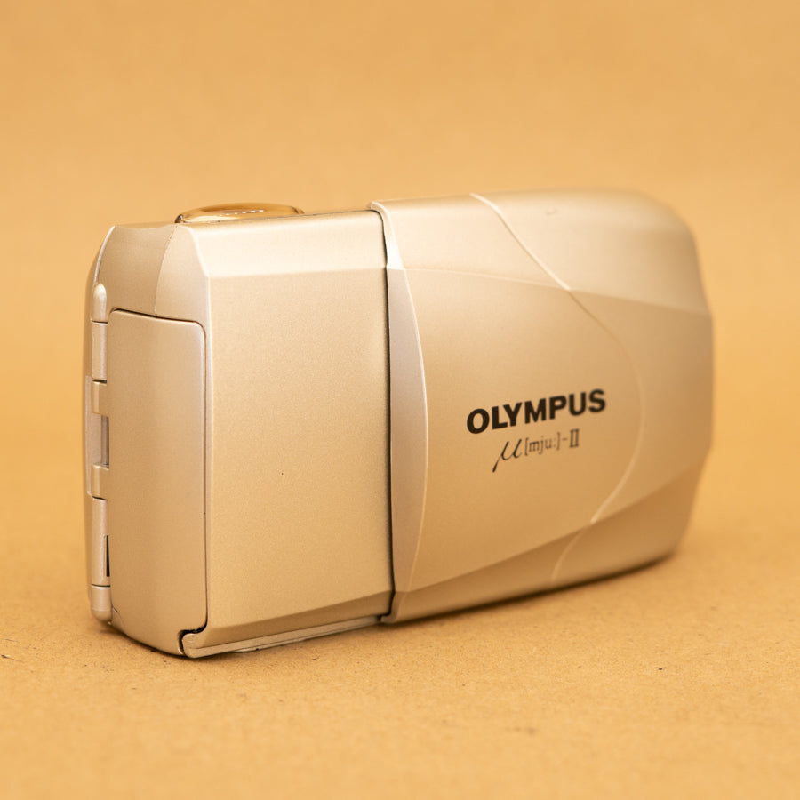 Olympus Mju II in Champagne 35mm Point and Shoot Film Camera