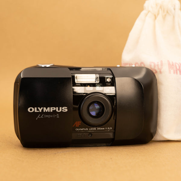 Olympus Mju I 35mm Point and Shoot Film Camera with Roll of Film
