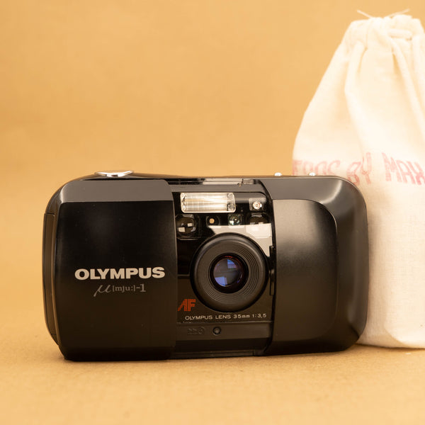 Olympus Mju I 35mm Point and Shoot Film Camera with Roll of Film