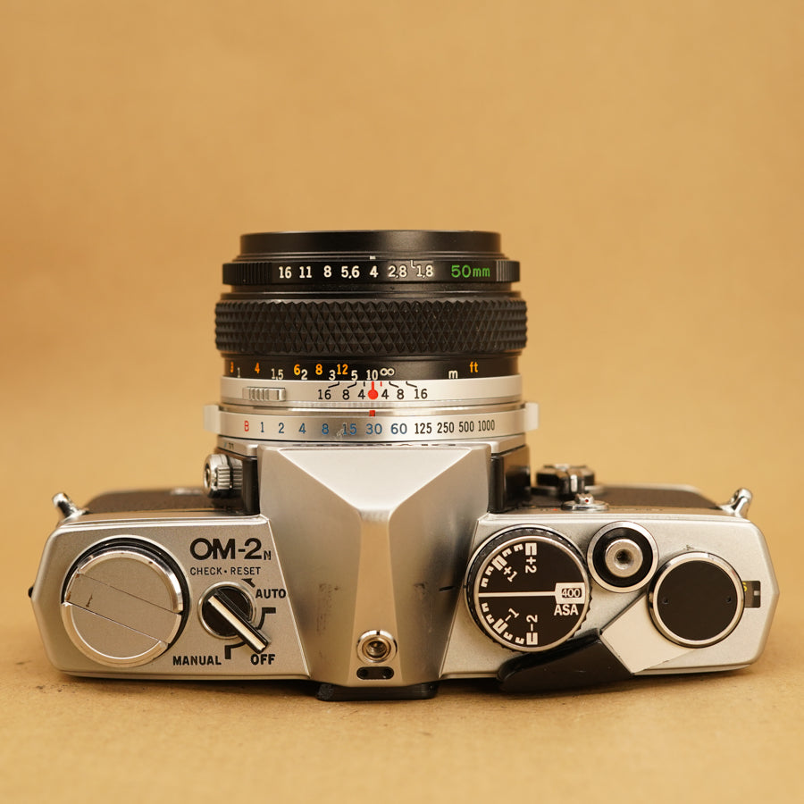 Olympus OM-2N and 50mm f/1.8 Lens with Roll of Film - Refurbished