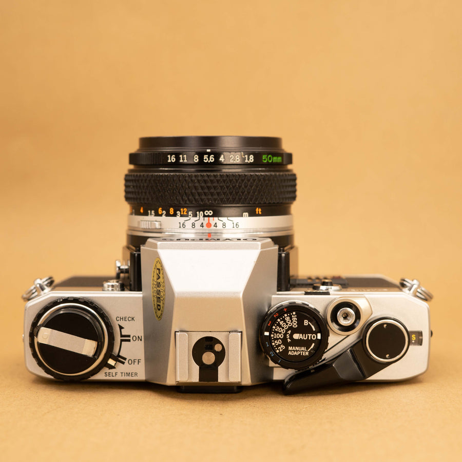 Olympus OM10 with 50mm Lens 35mm Film Camera Refurbished