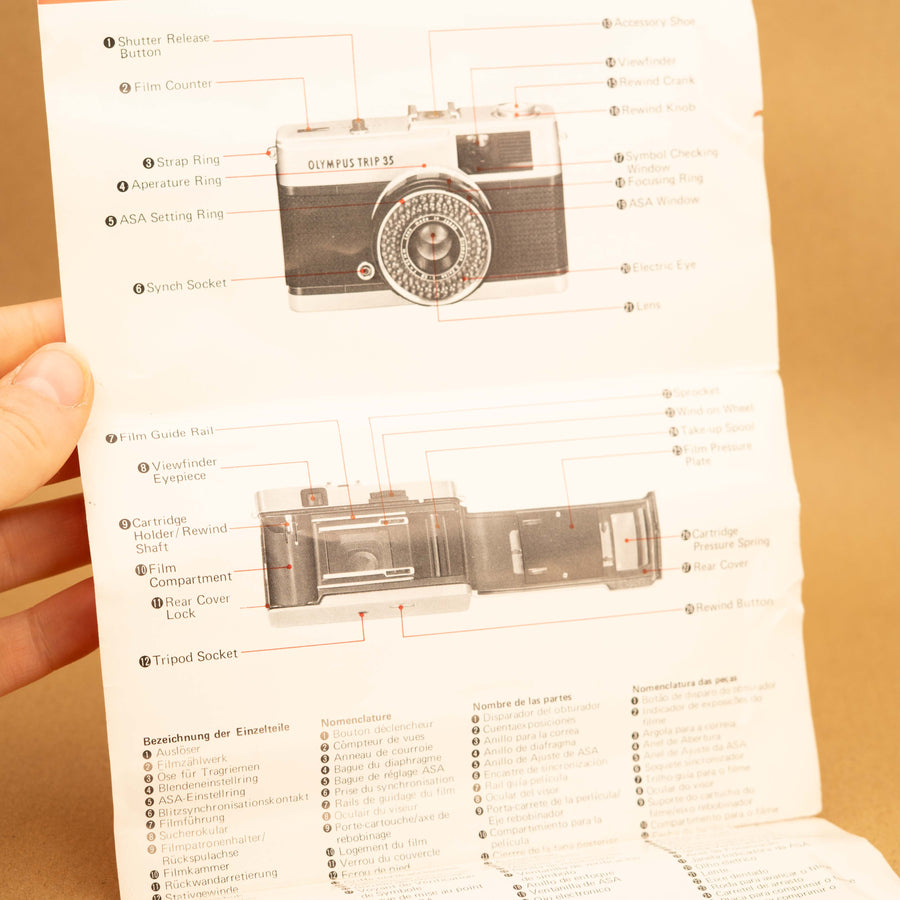 Original Olympus Trip 35 Instruction Manual – Cameras By Max Ltd