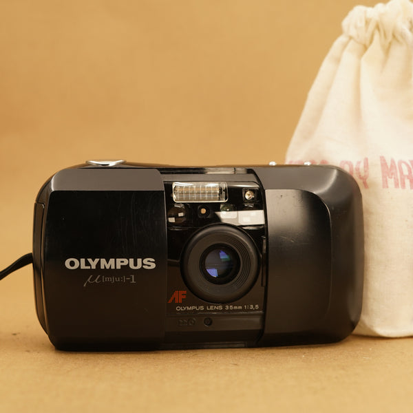 Olympus Mju I 35mm Point and Shoot Film Camera with Roll of Film