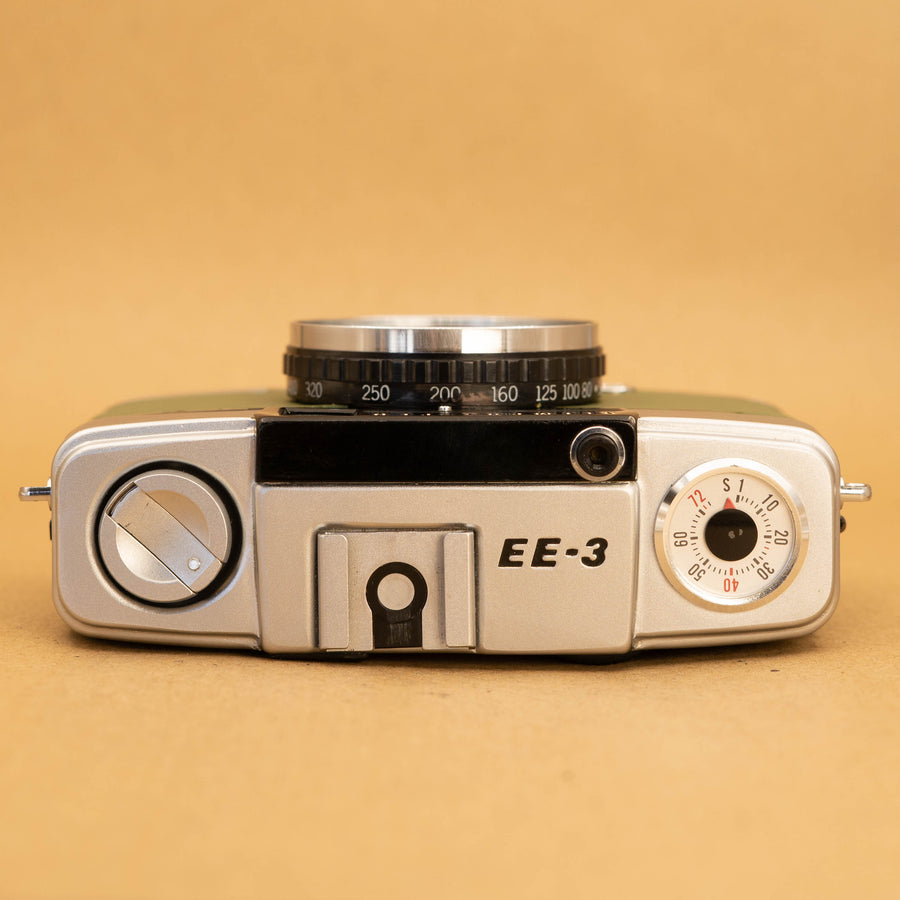 Green Olympus Pen EE-3 Half-frame 35mm Film Camera - Fully