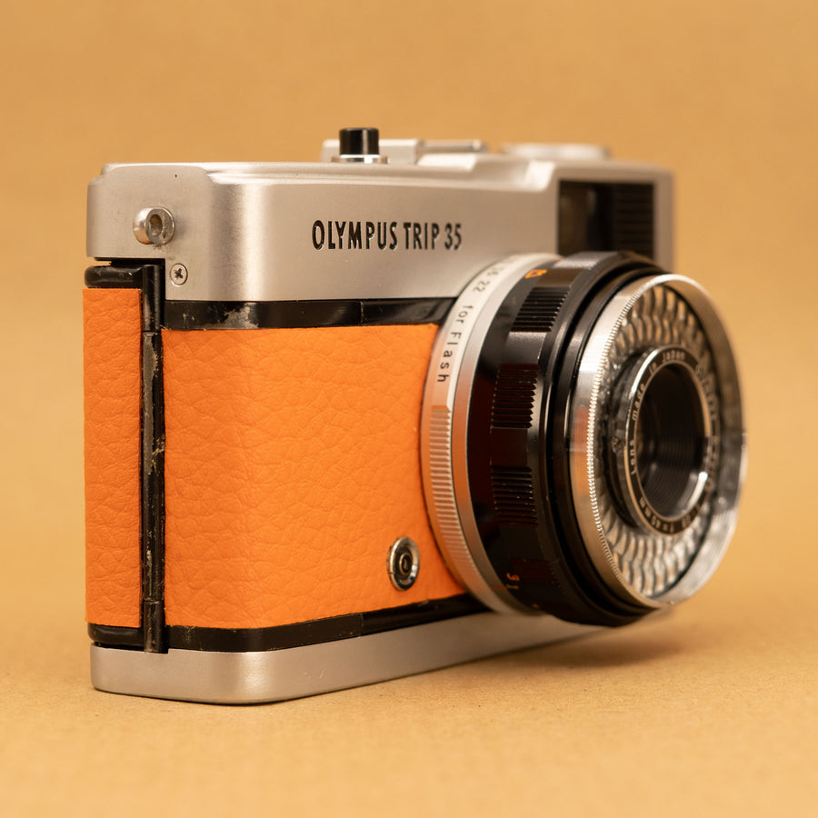 Film Olympus Trip 35 Flash Orange Olympus Trip 35 Film Camera With