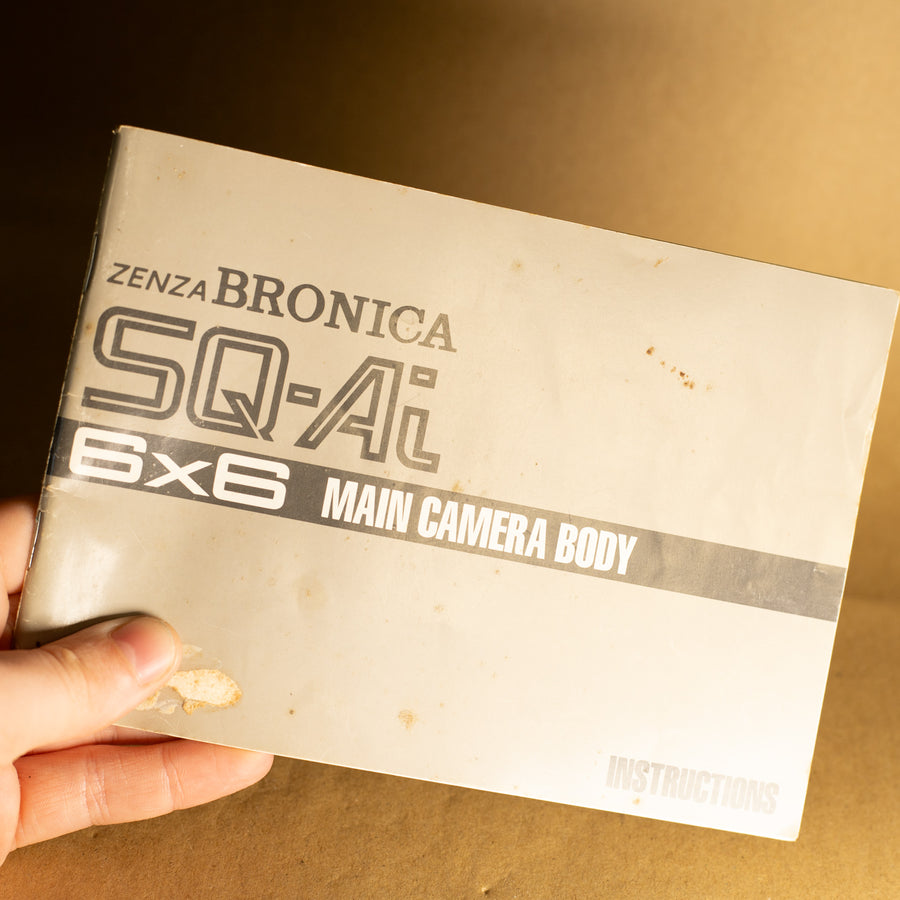 Original Zenza Bronica SQ-Ai 6x6 Camera Body Manual