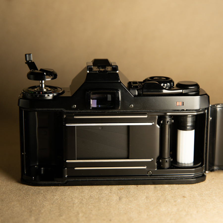 Black Pentax ME Super with 50mm f/2 Lens 35mm SLR film camera for beginners