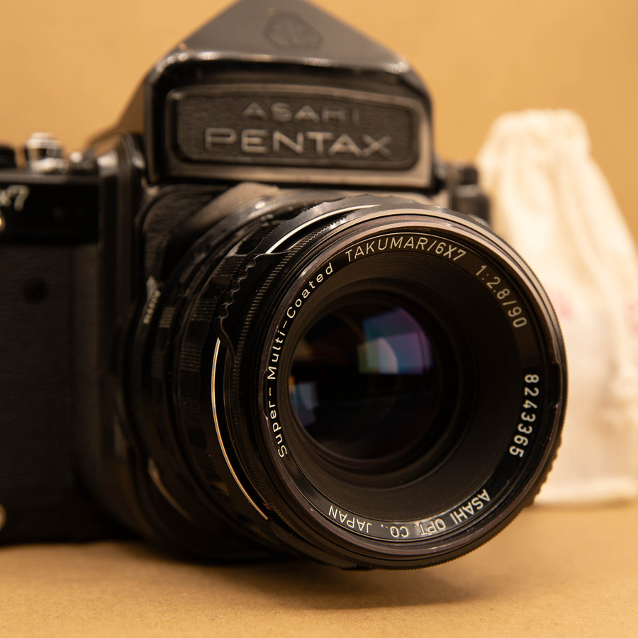 Asahi Pentax 6x7 with Eye-level Prism Viewfinder and 90mm f/2.8 Lens