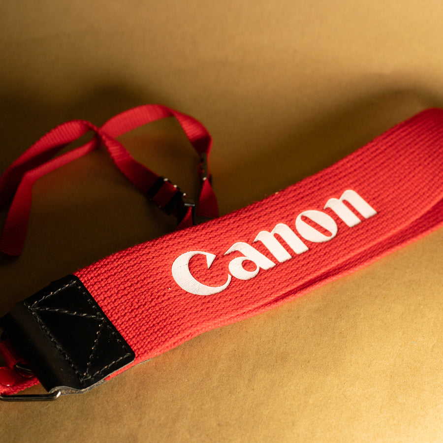 Vintage Red Canon Strap