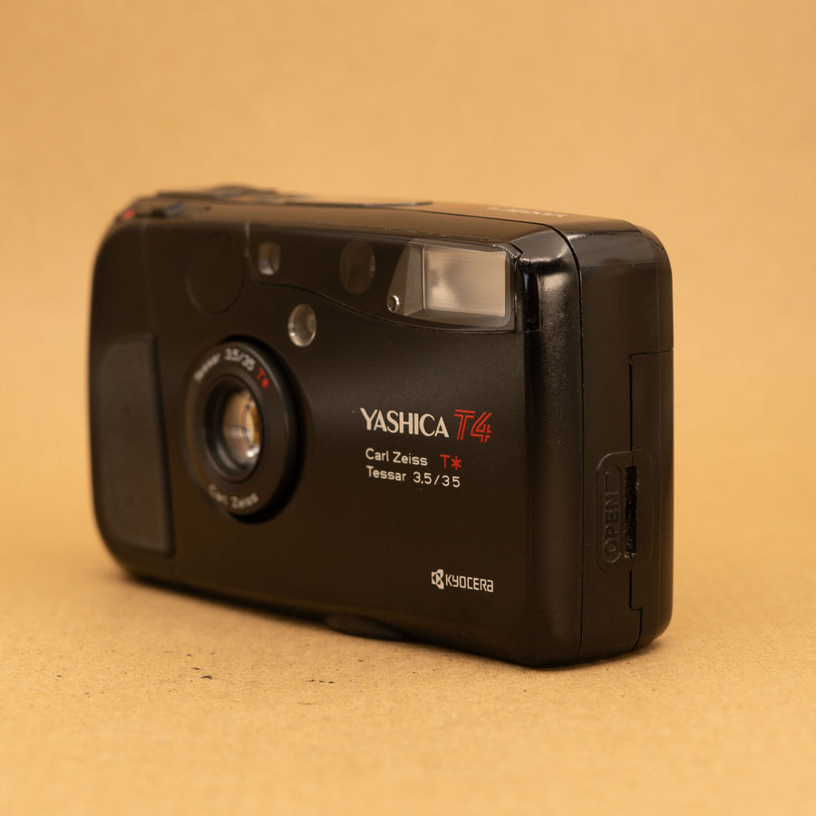 Black Yashica T4 35mm Point and Shoot Film Camera Refurbished