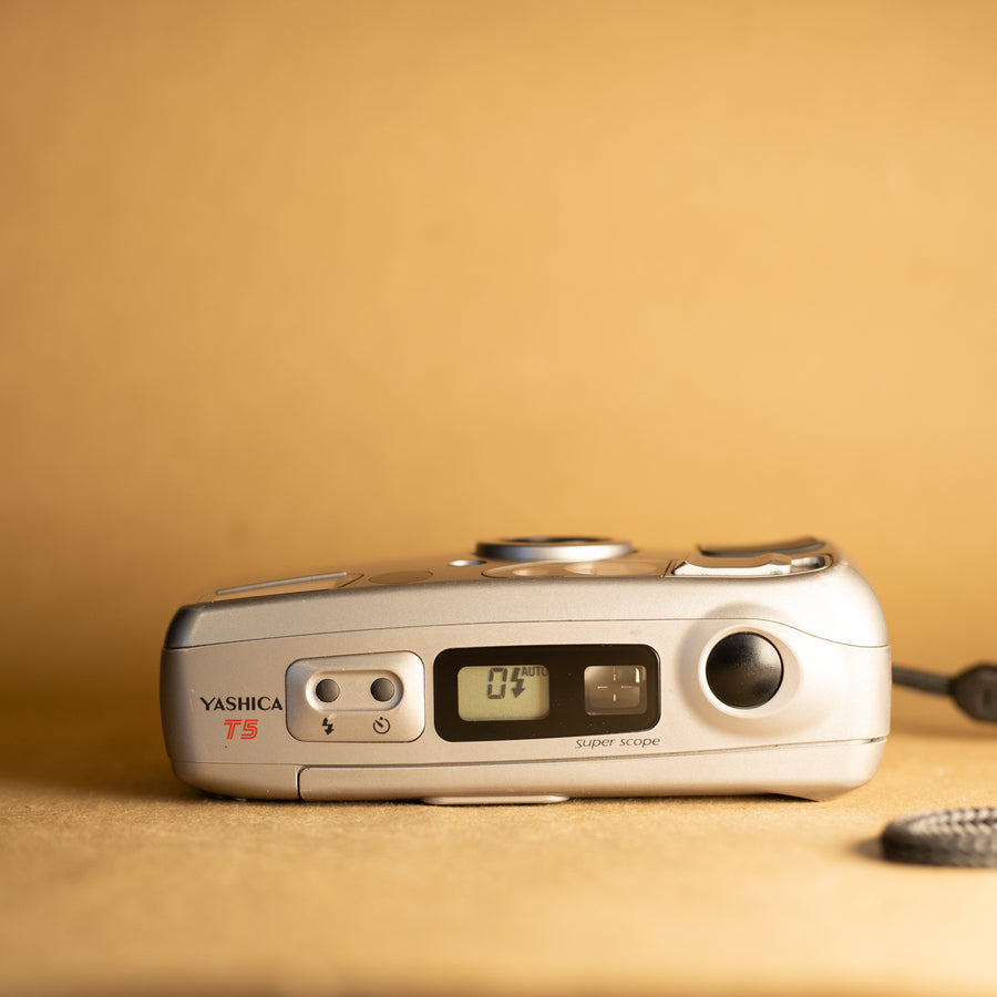 Yashica T5 35mm Point and Shoot Camera with Roll of Film Refurbished