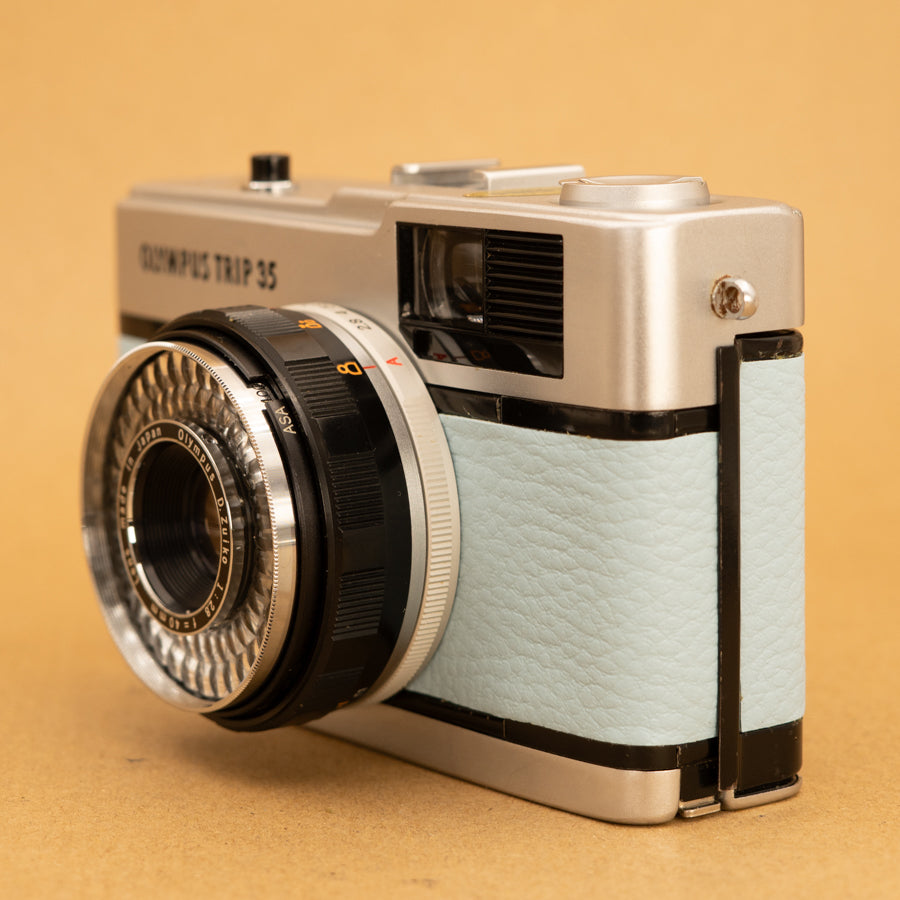Baby Blue Olympus Trip 35 with Roll of Film - Refurbished