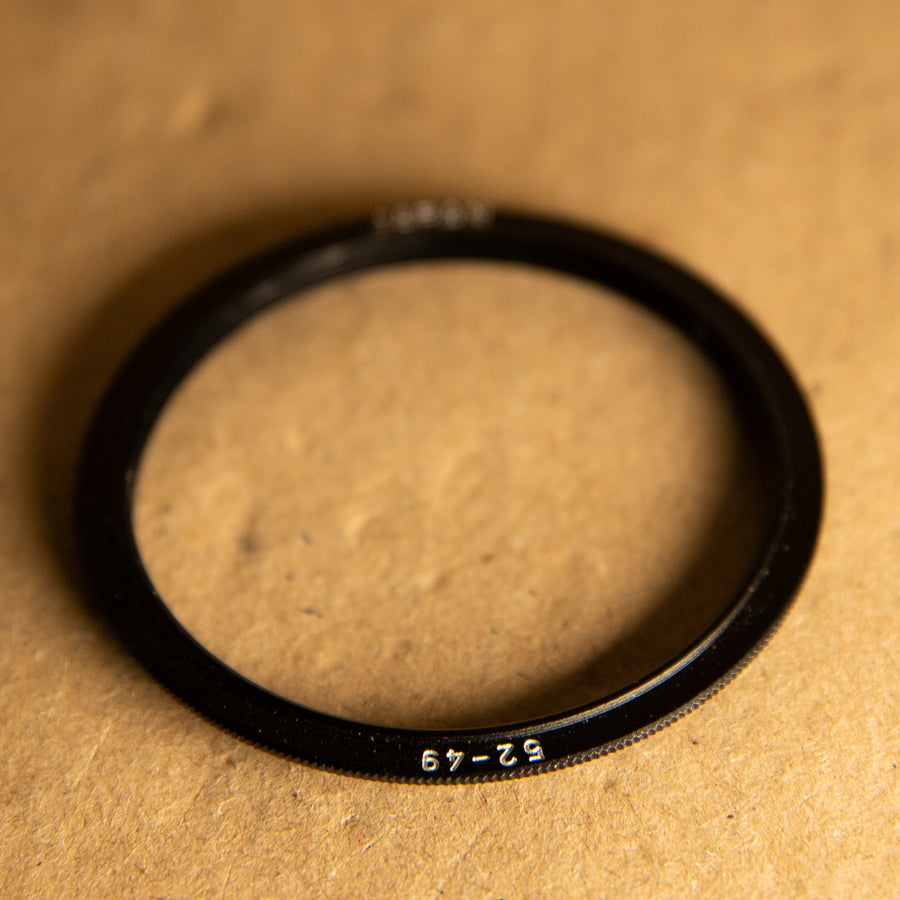 Step up and step down ring for adapting the filter size of your lens to match the filter that you have for photography