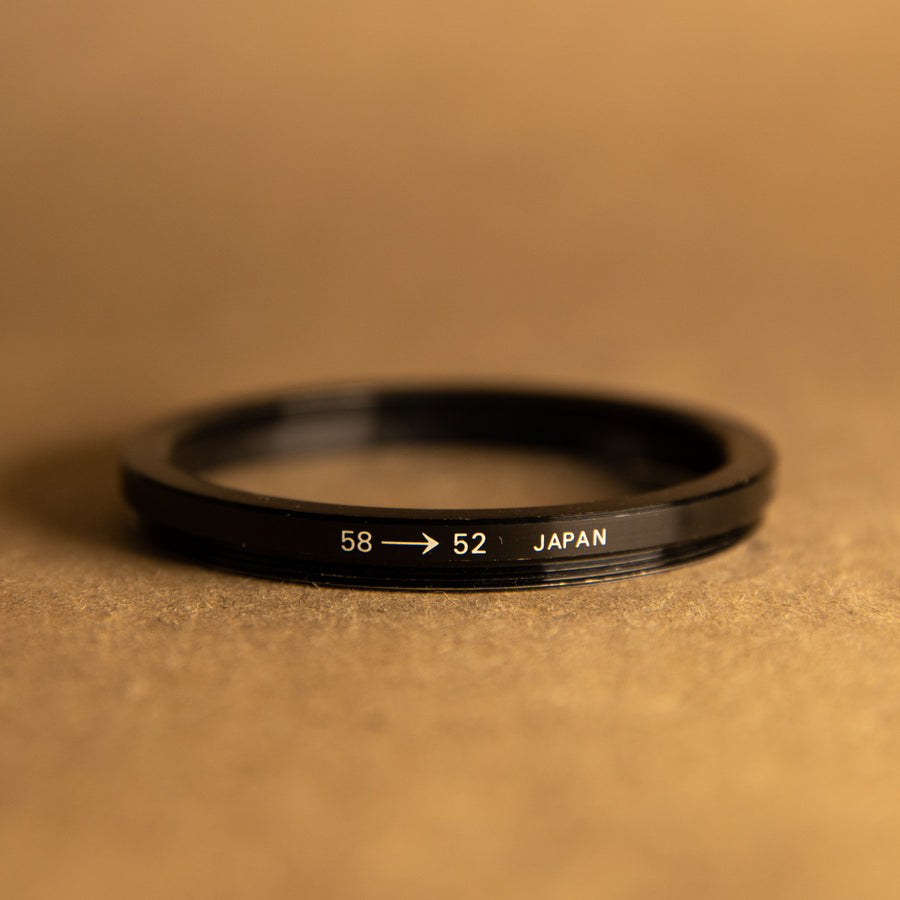 Step up and step down ring for adapting the filter size of your lens to match the filter that you have for photography