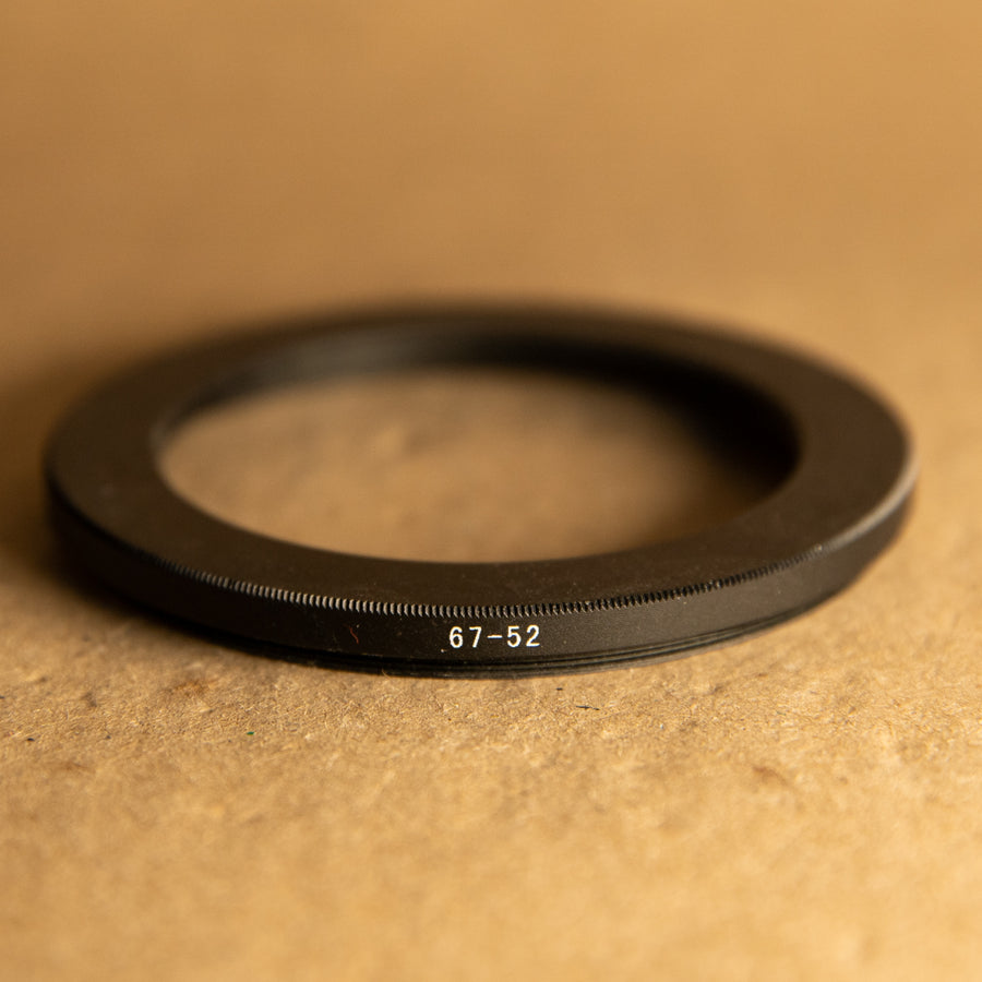 Step up and step down ring for adapting the filter size of your lens to match the filter that you have for photography