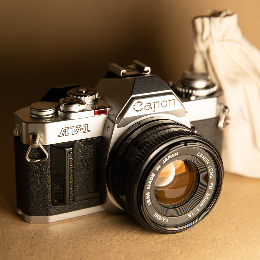 Canon AV-1 with 50mm f/1.8 Lens 35mm Film Camera - Refurbished ...