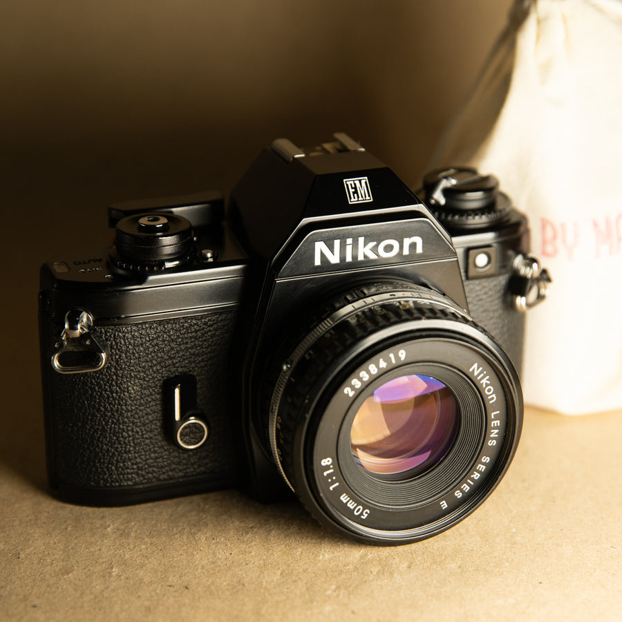 Nikon EM with Nikkor 50mm f/1.8 Lens 35mm SLR film camera