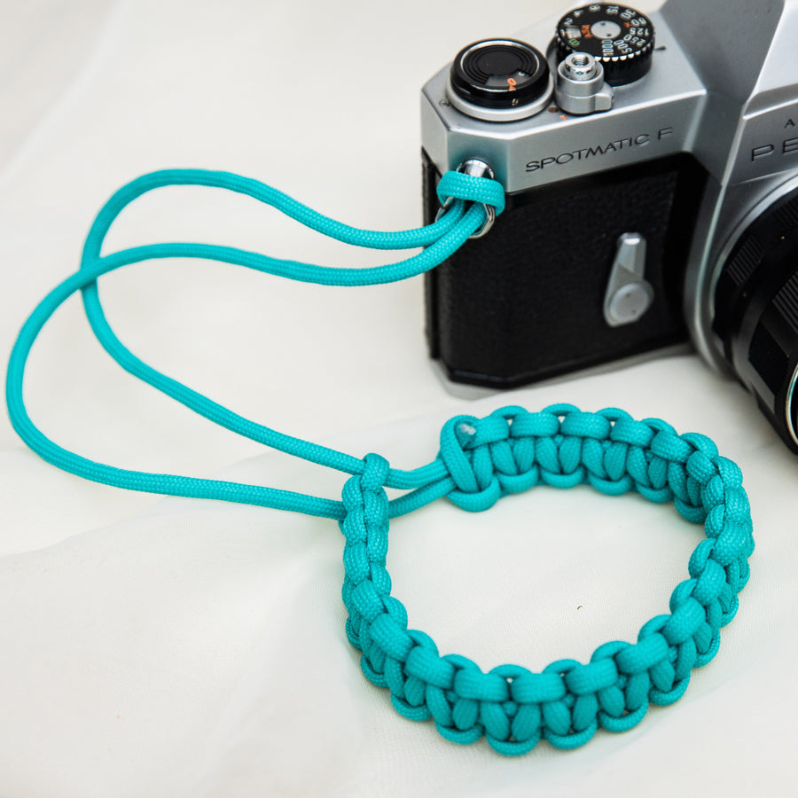 Handmade paracord camera wrist strap for cameras and 35mm film cameras