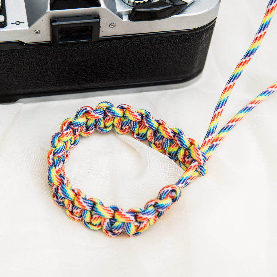 Handmade paracord camera wrist strap for cameras and 35mm film cameras