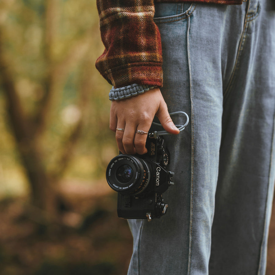 Handmade paracord camera wrist strap for cameras and 35mm film cameras